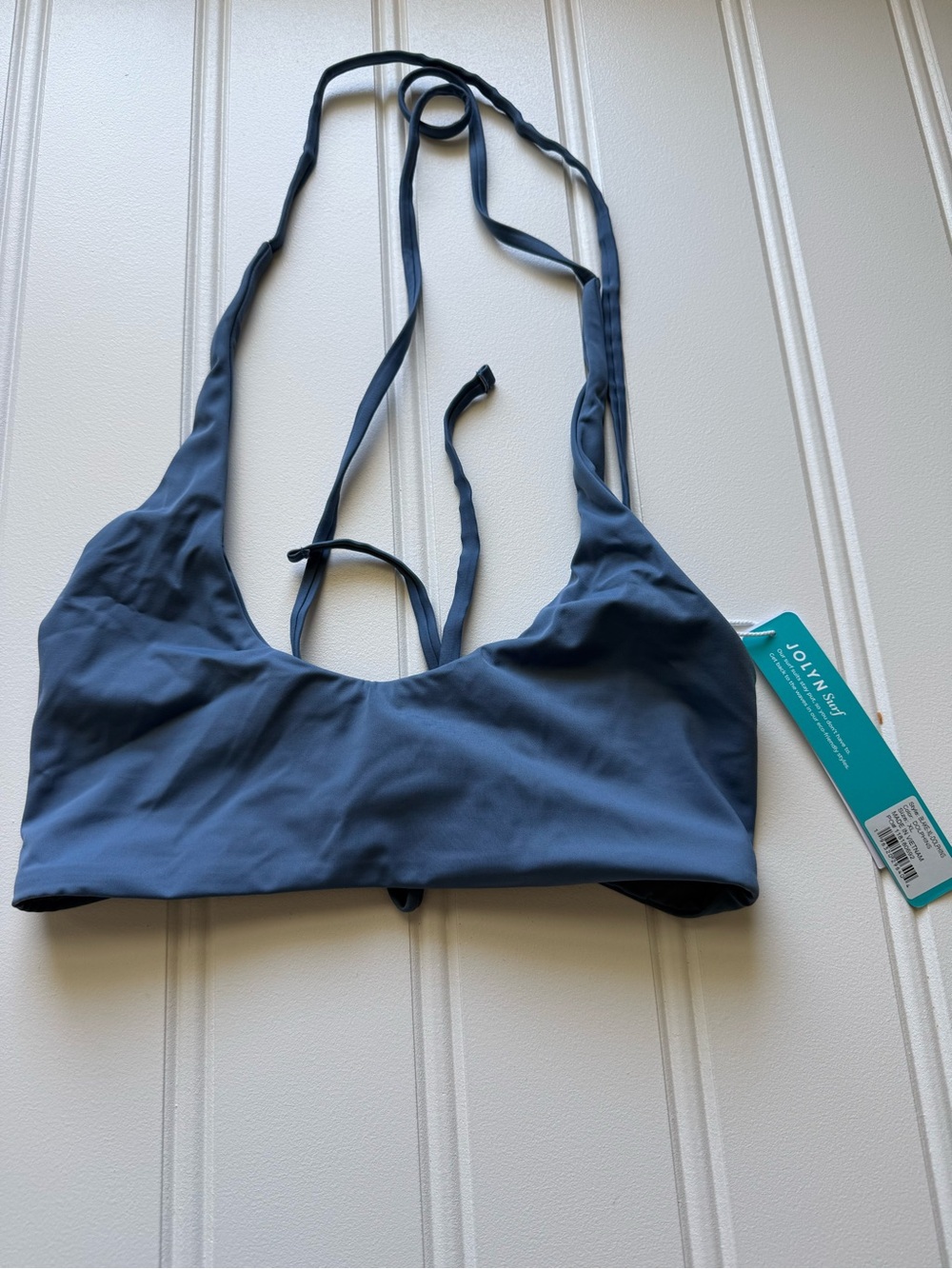 JOLYN Blake Bikini Top Dolphins Blue Athletic Swim Suit XL NEW 2006